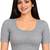 Silver shiny cotton spandex stretchable princess cut readymade saree blouse