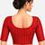 Red cotton spandex golden zari straight line stretchable readymade saree blouse
