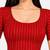 Red cotton spandex golden zari straight line stretchable readymade saree blouse