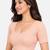 Peach shiny cotton spandex stretchable princess cut readymade saree blouse