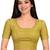 Dark gold shiny cotton spandex stretchable princess cut readymade saree blouse