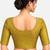 Dark gold shiny cotton spandex stretchable princess cut readymade saree blouse