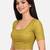 Dark gold shiny cotton spandex stretchable princess cut readymade saree blouse