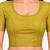 Dark gold shiny cotton spandex stretchable princess cut readymade saree blouse
