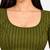 Mehndi green cotton spandex golden zari straight line stretchable readymade saree blouse