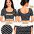 Grey cotton spandex leheriya printed stretchable readymade saree blouse