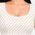 White cotton spandex golden woven zari design stretchable readymade saree blouse