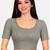 Grey cotton spandex golden woven zari design stretchable readymade saree blouse