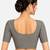 Grey cotton spandex golden woven zari design stretchable readymade saree blouse