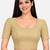 Light gold cotton spandex golden woven zari design stretchable readymade saree blouse