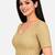 Light gold cotton spandex golden woven zari design stretchable readymade saree blouse