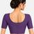 Dark purple cotton spandex golden woven zari design stretchable readymade saree blouse