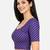 Dark purple cotton spandex golden woven zari design stretchable readymade saree blouse