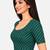 Green cotton spandex golden woven zari design stretchable readymade saree blouse