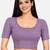 Purple cotton spandex golden woven zari design stretchable readymade saree blouse