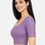 Purple cotton spandex golden woven zari design stretchable readymade saree blouse