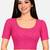Pink cotton spandex golden woven zari design stretchable readymade saree blouse
