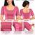 Dusty pink cotton spandex golden woven zari design stretchable readymade saree blouse