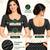 Black cotton spandex golden woven zari design stretchable readymade saree blouse