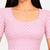 Baby pink cotton spandex golden woven zari design stretchable readymade saree blouse