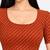 Chocolate brown cotton spandex golden woven zari design stretchable readymade saree blouse