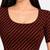 Brown cotton spandex golden woven zari design stretchable readymade saree blouse