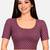 Light wine cotton spandex golden woven zari design stretchable readymade saree blouse
