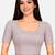 Light pink cotton spandex golden woven zari design stretchable readymade saree blouse