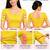 Yellow cotton spandex golden woven zari design stretchable readymade saree blouse