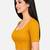 Mustard cotton spandex golden woven zari design stretchable readymade saree blouse