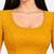 Mustard cotton spandex golden woven zari design stretchable readymade saree blouse