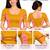 Mango cotton spandex golden woven zari design stretchable readymade saree blouse