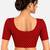 Maroon cotton spandex golden woven zari design stretchable readymade saree blouse