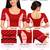 Maroon cotton spandex golden woven zari design stretchable readymade saree blouse