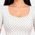 White cotton spandex silver woven zari design stretchable readymade saree blouse
