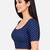 Navy blue cotton spandex golden woven zari design stretchable readymade saree blouse