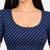 Navy blue cotton spandex golden woven zari design stretchable readymade saree blouse