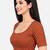 Rust cotton spandex golden woven zari design stretchable readymade saree blouse