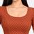 Rust cotton spandex golden woven zari design stretchable readymade saree blouse