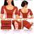 Rust cotton spandex golden woven zari design stretchable readymade saree blouse