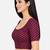 Wine cotton spandex golden woven zari design stretchable readymade saree blouse