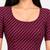 Wine cotton spandex golden woven zari design stretchable readymade saree blouse