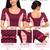 Wine cotton spandex golden woven zari design stretchable readymade saree blouse