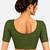 Mehndi green cotton spandex golden woven zari design stretchable readymade saree blouse