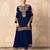 Navy blue heavy georgette embroidered suit set