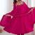 Rani pink heavy embroidered flared anarkali suit with pant and dupatta set