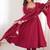 Red heavy embroidered flared anarkali suit with pant and dupatta set