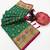 green floral woven design patola saree with blouse
