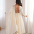 White heavy embroidered flared anarkali suit with pant and dupatta set