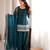Heavy silk blend  embroidery sequence and jari work rama readymade salwar suit